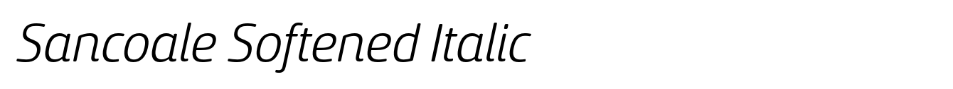 Sancoale Softened Italic